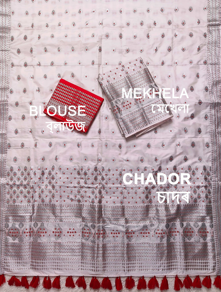 Ready-To-Wear Mix Set Mekhela Sador - Contrast Blouse