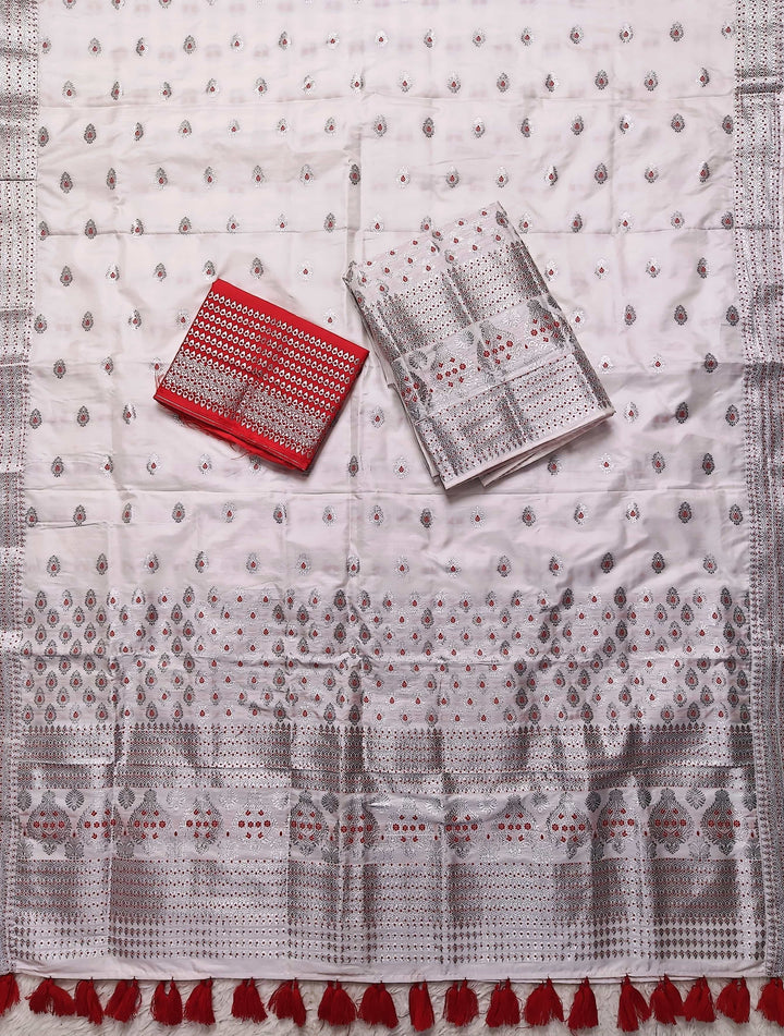 Ready-To-Wear Mix Set Mekhela Sador - Contrast Blouse