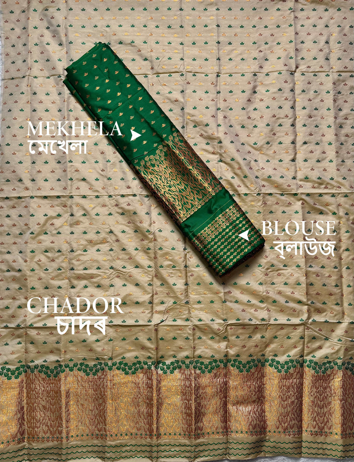 Muga* Contrast Mix Set Mekhela Sador