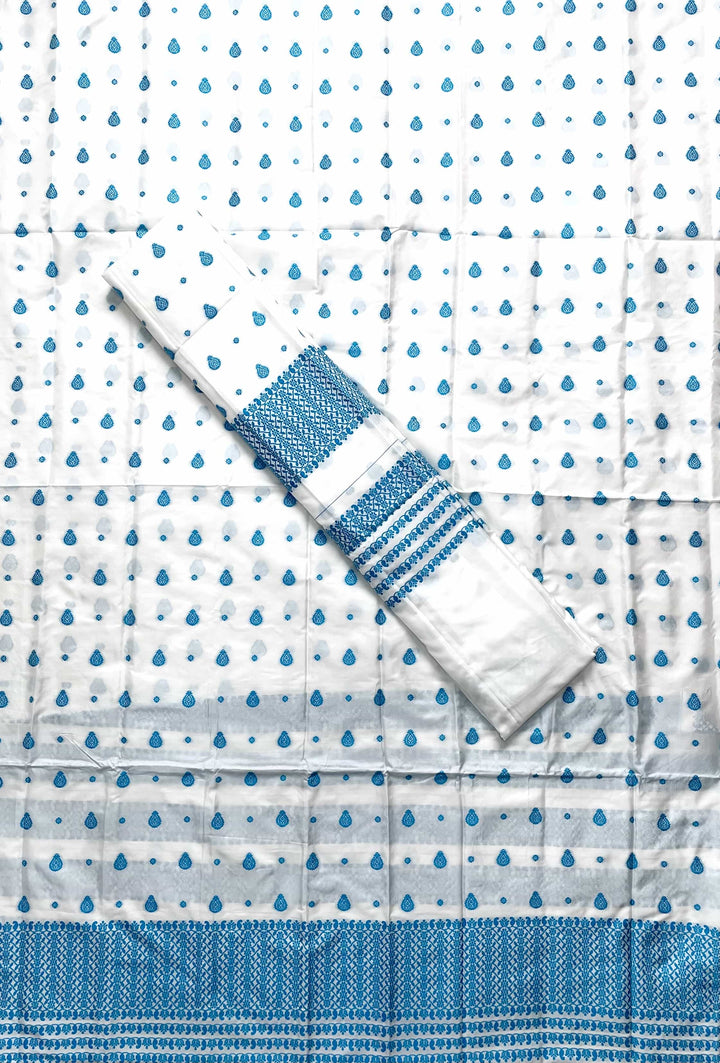 Small Buti Dhaga Work White Mix Set Mekhela Sador
