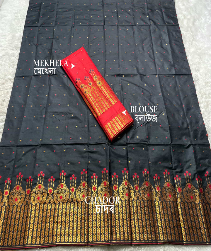 Contrast Mix Set Mekhela Sador