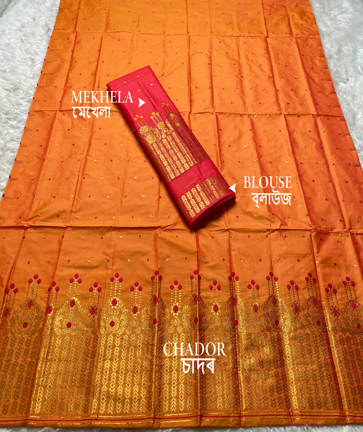 Contrast Mix Set Mekhela Sador