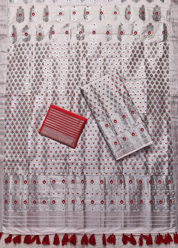 Ready-To-Wear Mix Set Mekhela Sador - Contrast Blouse