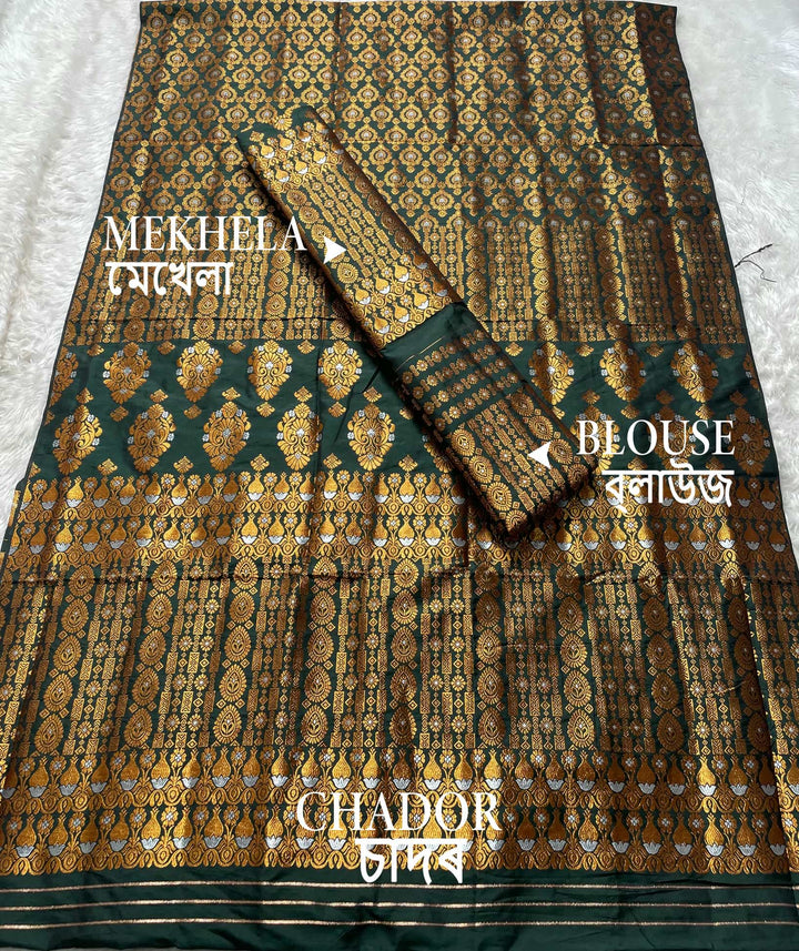 Colouring Jari Mix Set Mekhela Sador