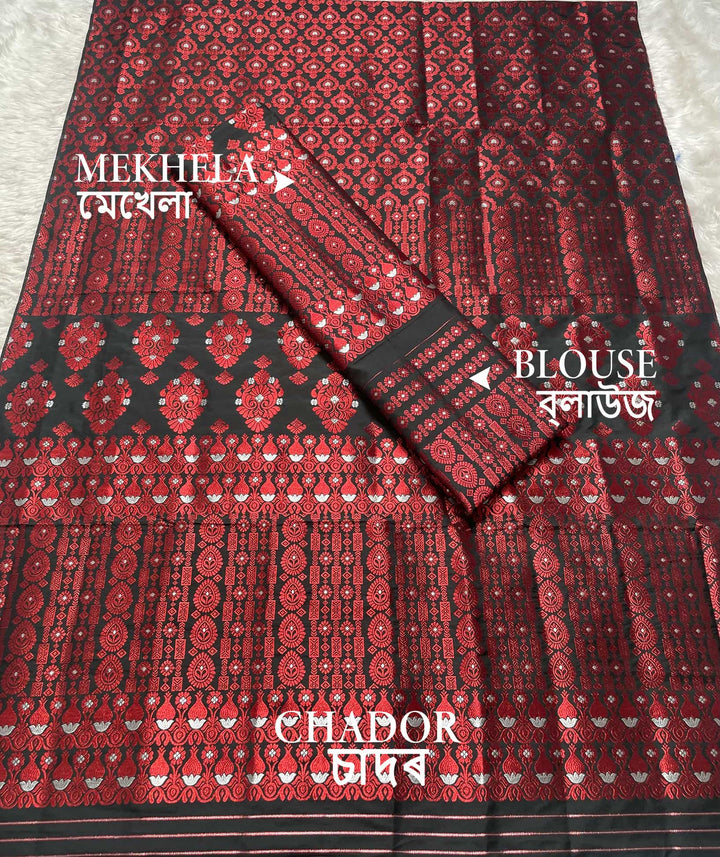 Colouring Jari Mix Set Mekhela Sador