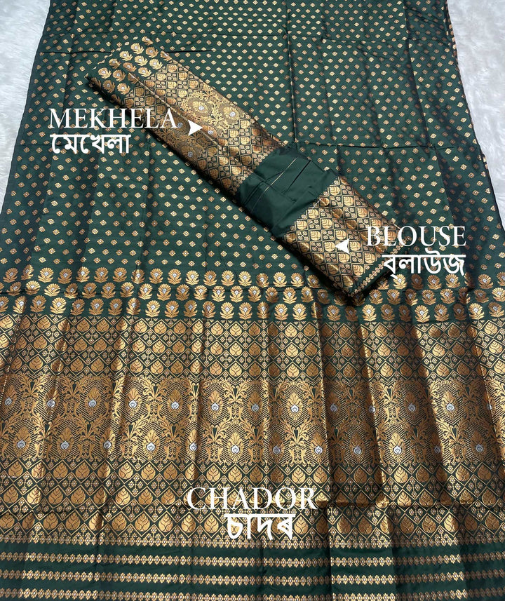 Copper Jari Mix Set Mekhela Sador