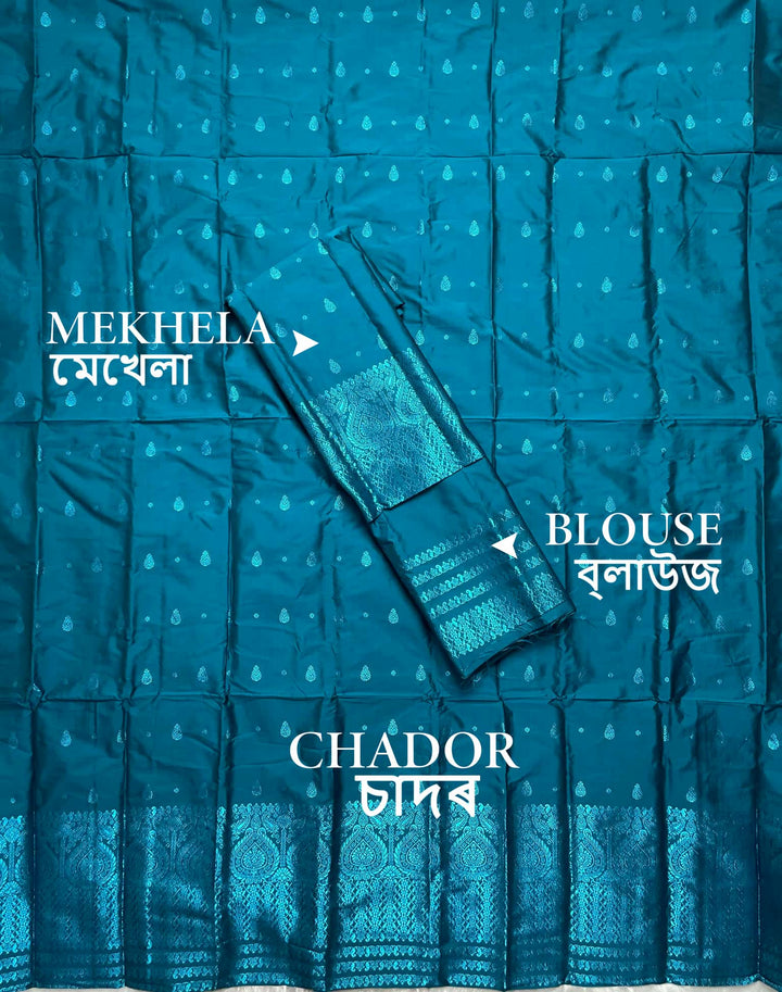 Colouring Jari Mix Set Mekhela Sador