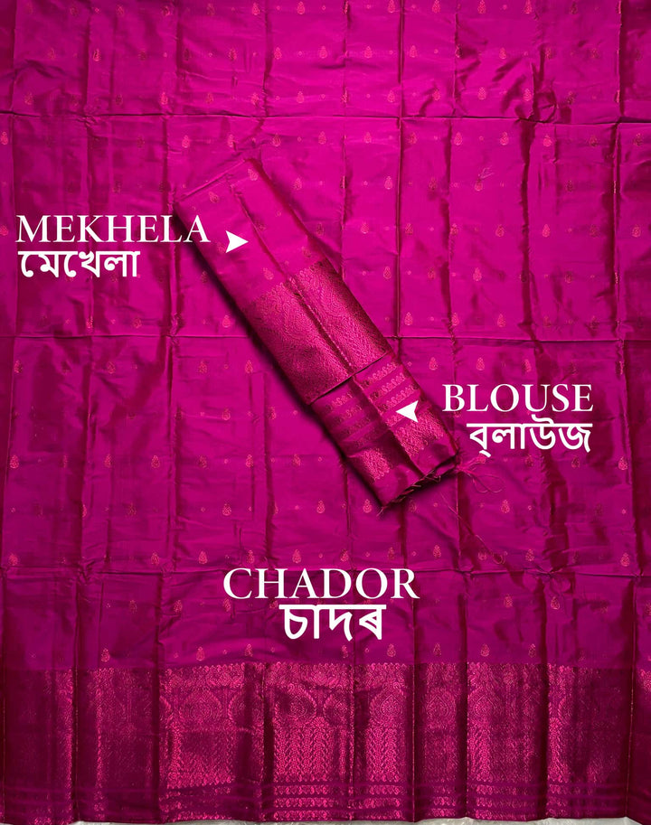 Colouring Jari Mix Set Mekhela Sador