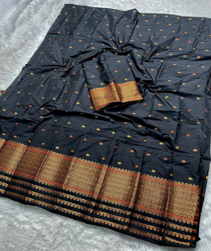 Copper Jari - Dhaga Mina - Mix Set Mekhela Sador