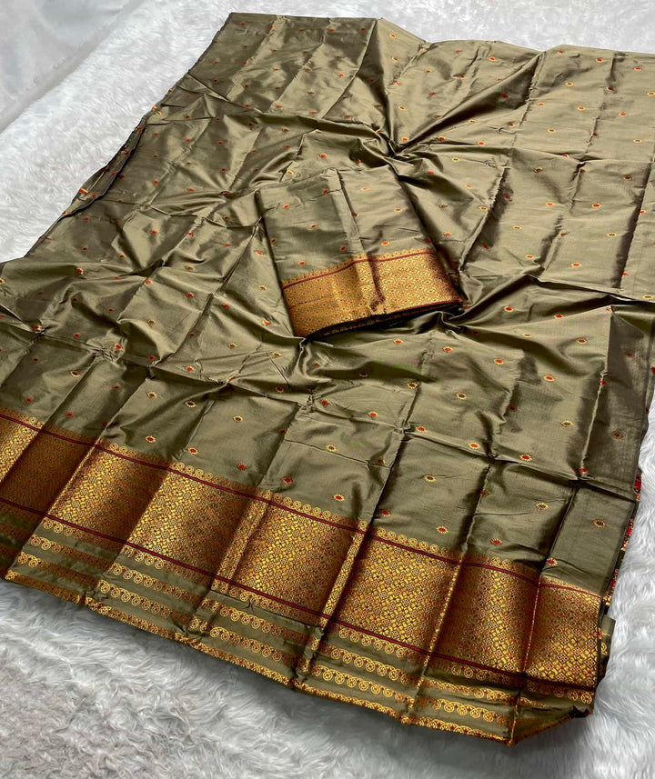 Copper Jari - Dhaga Mina - Mix Set Mekhela Sador