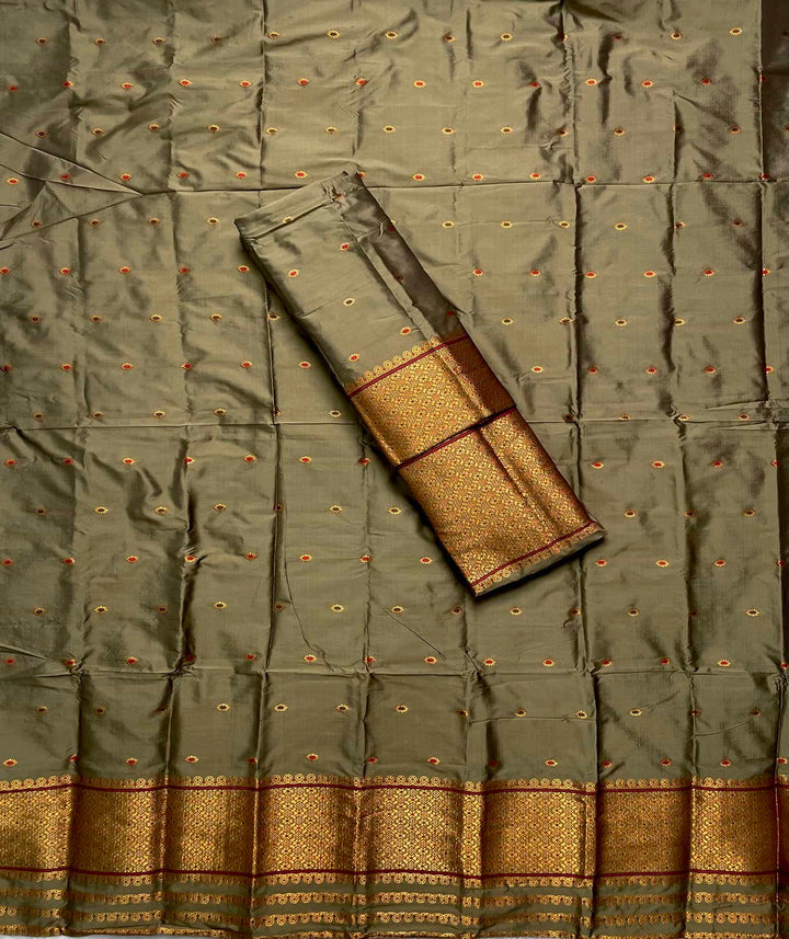 Copper Jari - Dhaga Mina - Mix Set Mekhela Sador