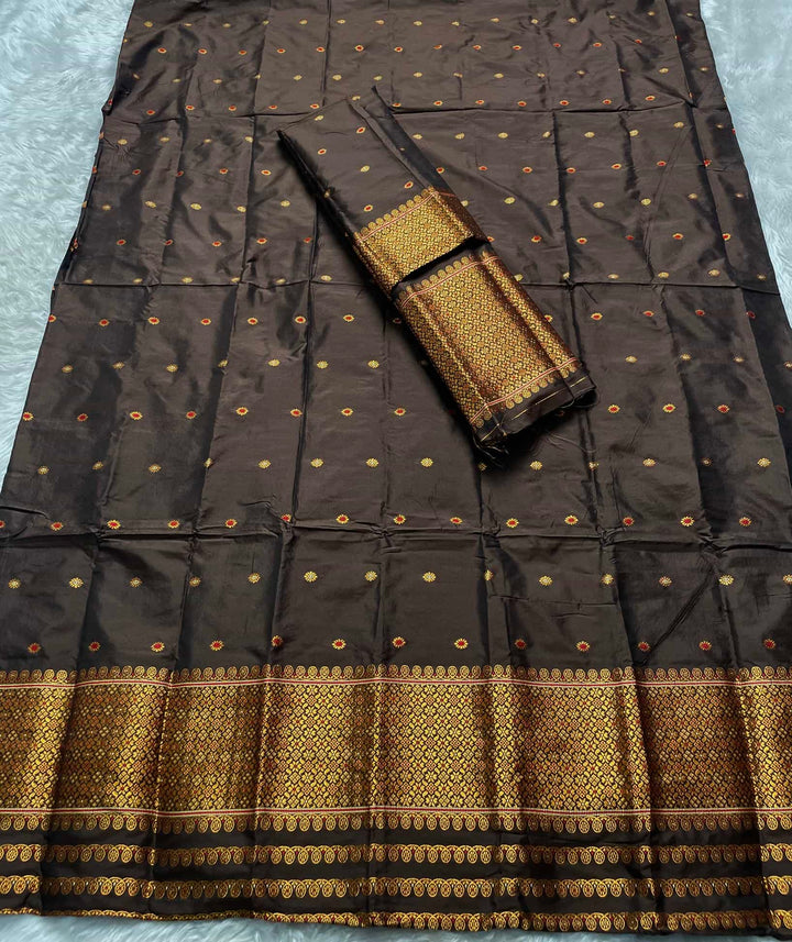 Copper Jari - Dhaga Mina - Mix Set Mekhela Sador