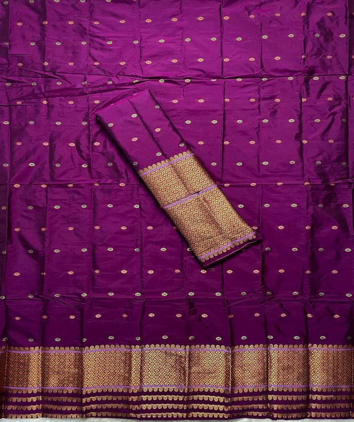 Copper Jari - Dhaga Mina - Mix Set Mekhela Sador