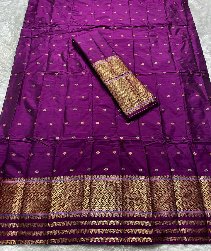 Copper Jari - Dhaga Mina - Mix Set Mekhela Sador