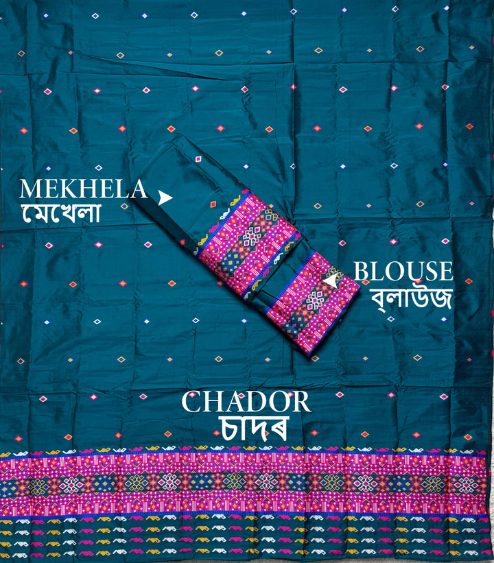 Multi-Dhaga Work Mix Set Mekhela Sador
