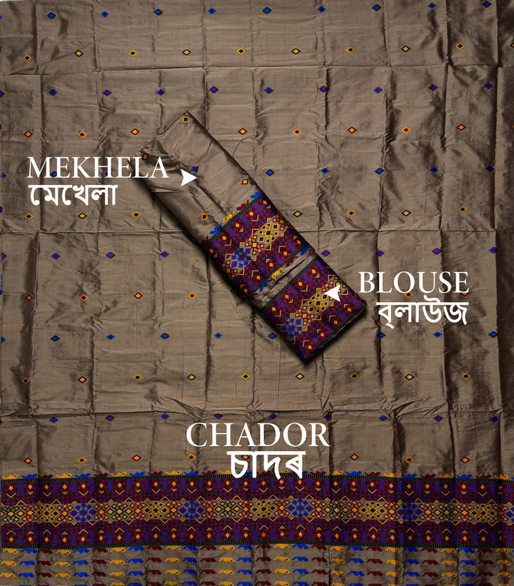 Multi-Dhaga Work Mix Set Mekhela Sador