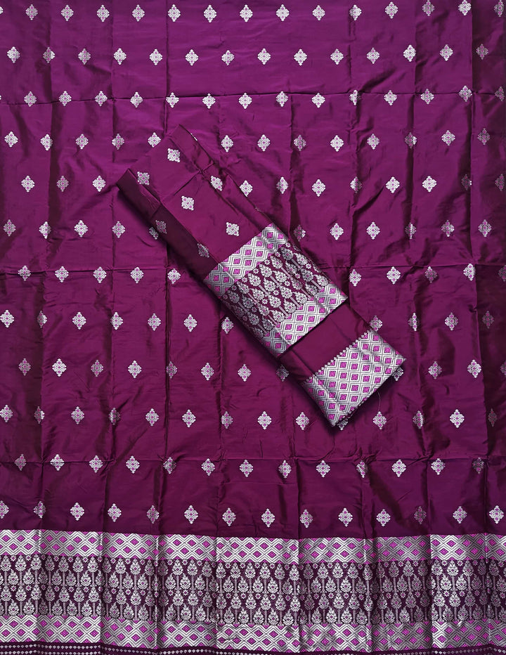 Silver Jari Mix Set Mekhela Sador