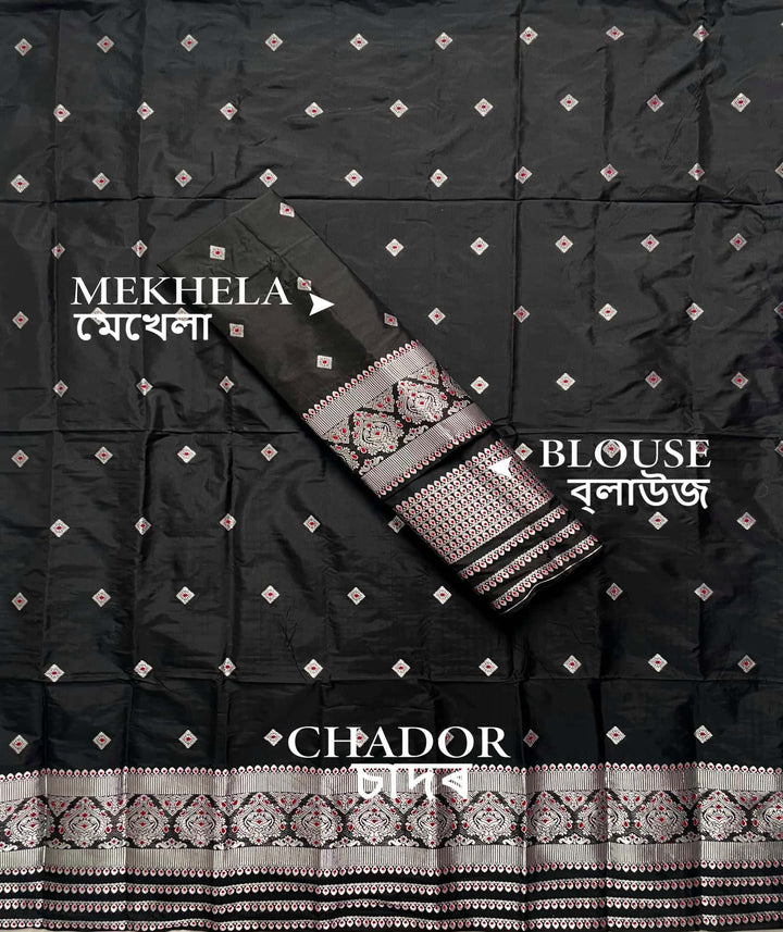 Silver Jari - Dhaga Mina - Mix Set Mekhela Sador