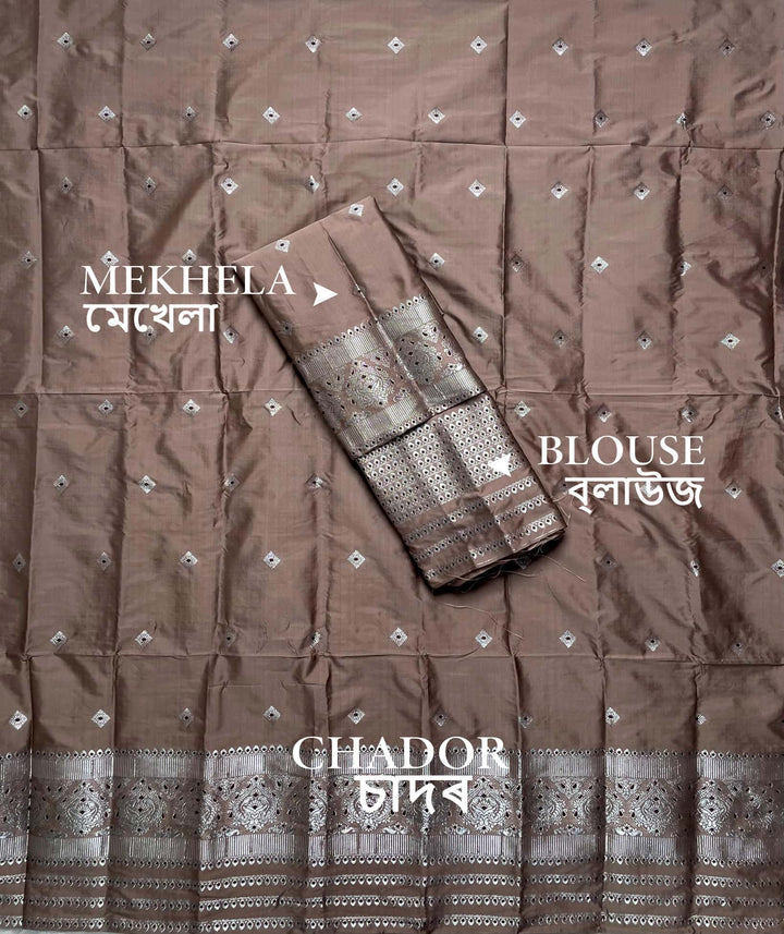Silver Jari - Dhaga Mina - Mix Set Mekhela Sador