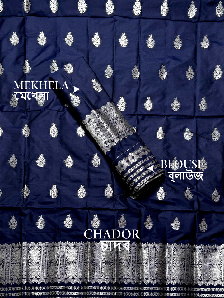 Silver Jari Mix Set Mekhela Sador