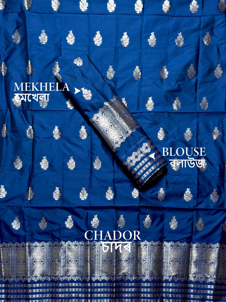 Silver Jari Mix Set Mekhela Sador