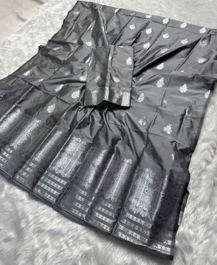 Silver Jari Mix Set Mekhela Sador