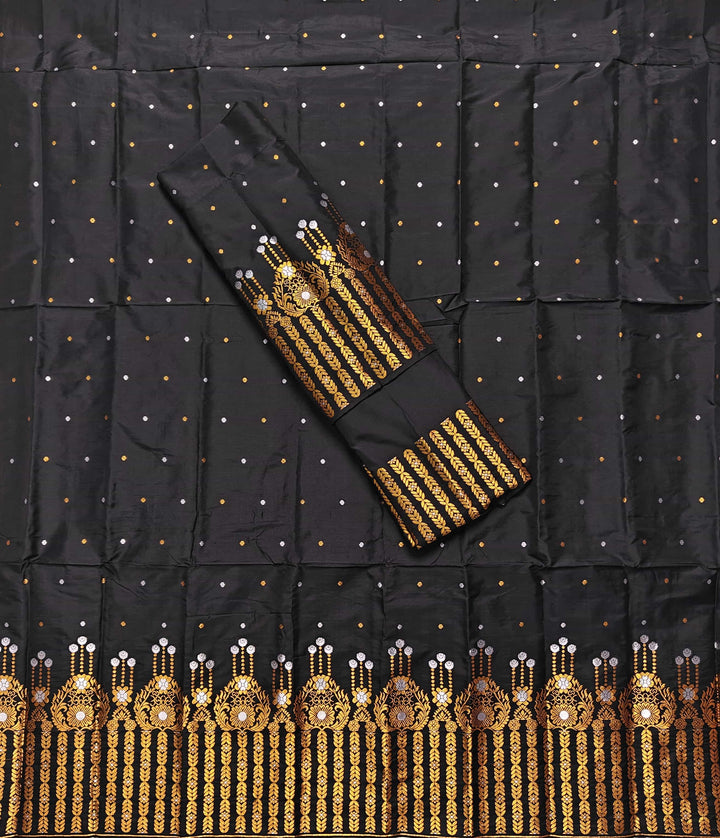 Copper Jari Mix Set Mekhela Sador