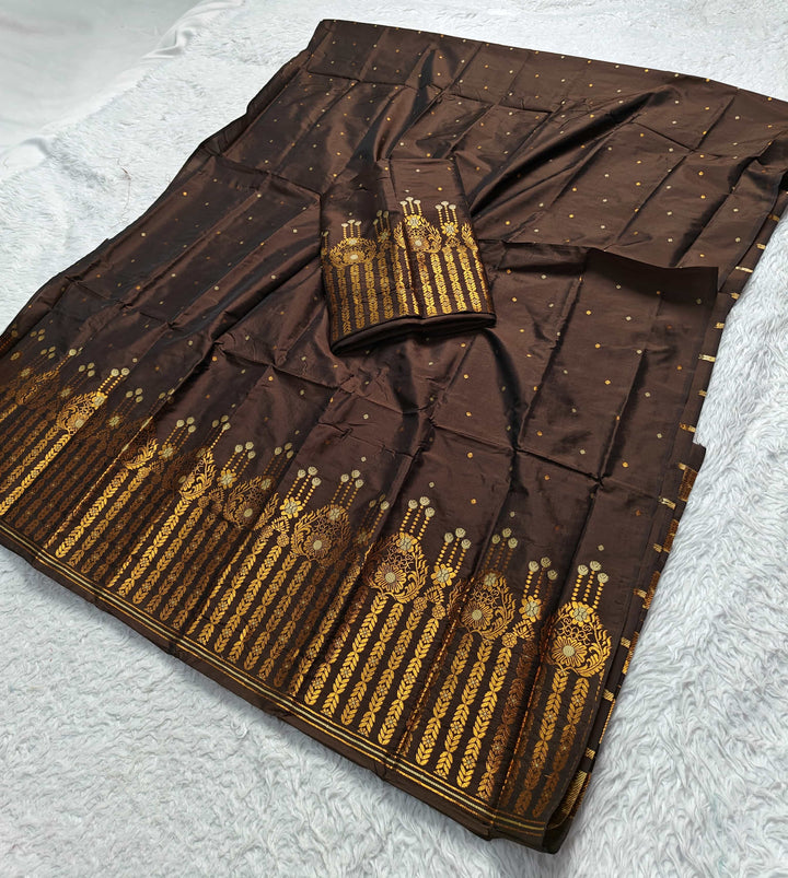 Copper Jari Mix Set Mekhela Sador