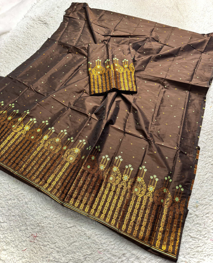Copper Jari Mix Set Mekhela Sador