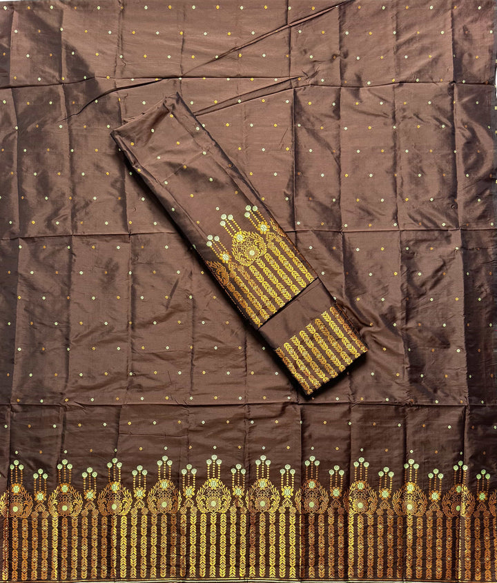 Copper Jari Mix Set Mekhela Sador