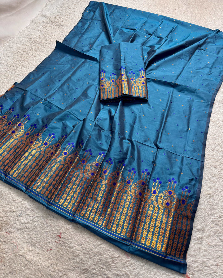 Copper Jari Mix Set Mekhela Sador