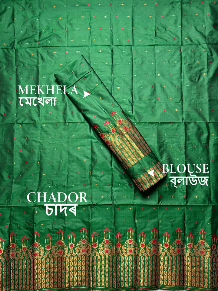 Copper Jari Mix Set Mekhela Sador