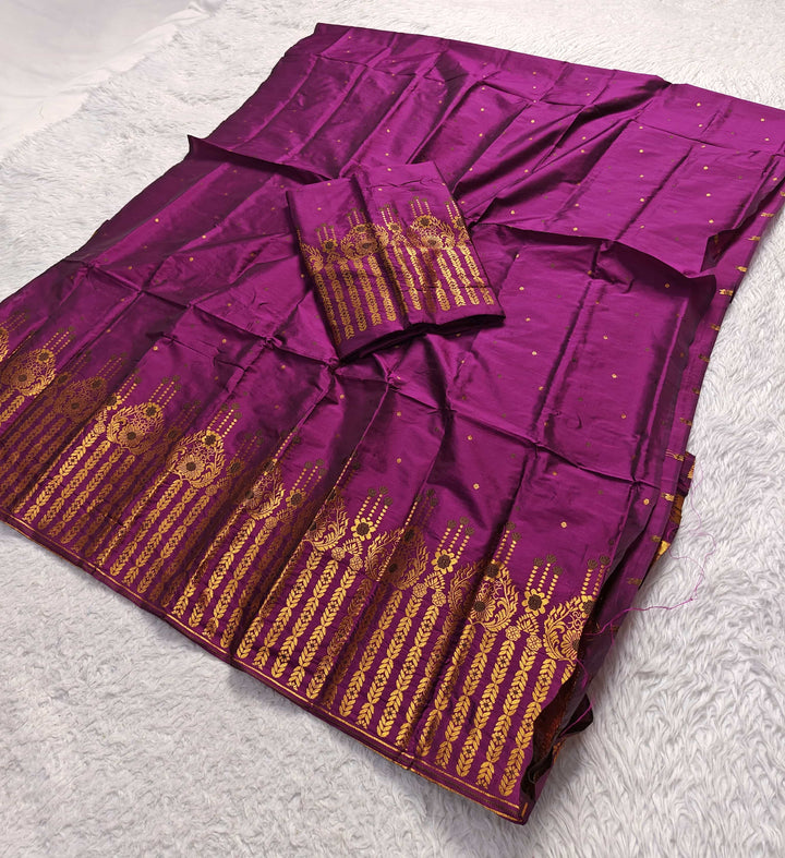 Copper Jari Mix Set Mekhela Sador