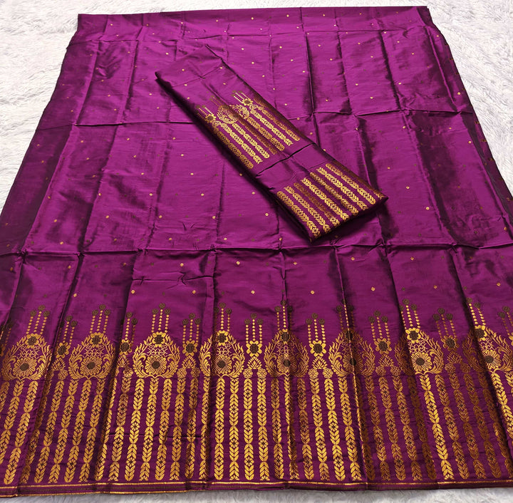 Copper Jari Mix Set Mekhela Sador