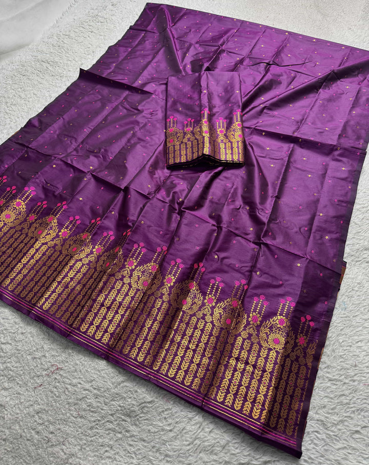Copper Jari Mix Set Mekhela Sador