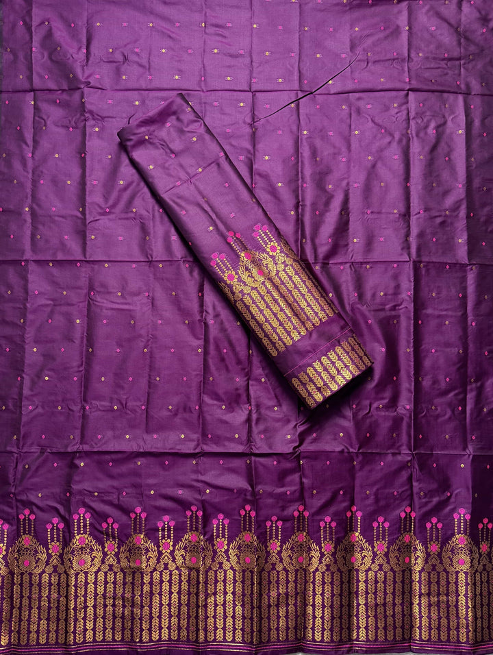 Copper Jari Mix Set Mekhela Sador