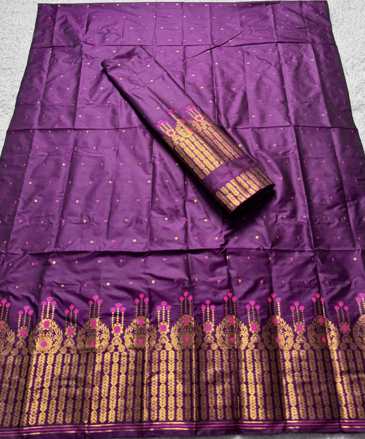 Copper Jari Mix Set Mekhela Sador