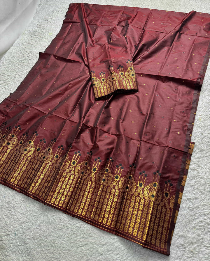 Copper Jari Mix Set Mekhela Sador