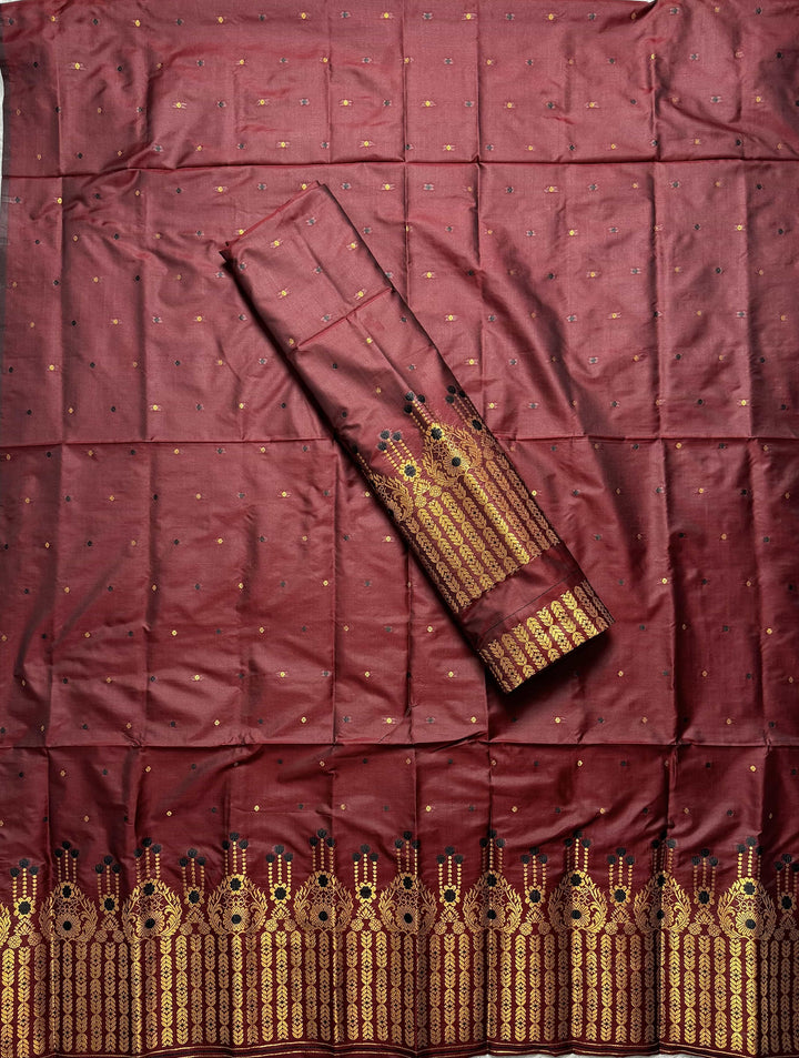 Copper Jari Mix Set Mekhela Sador