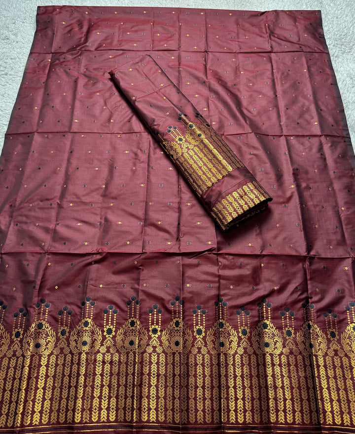 Copper Jari Mix Set Mekhela Sador