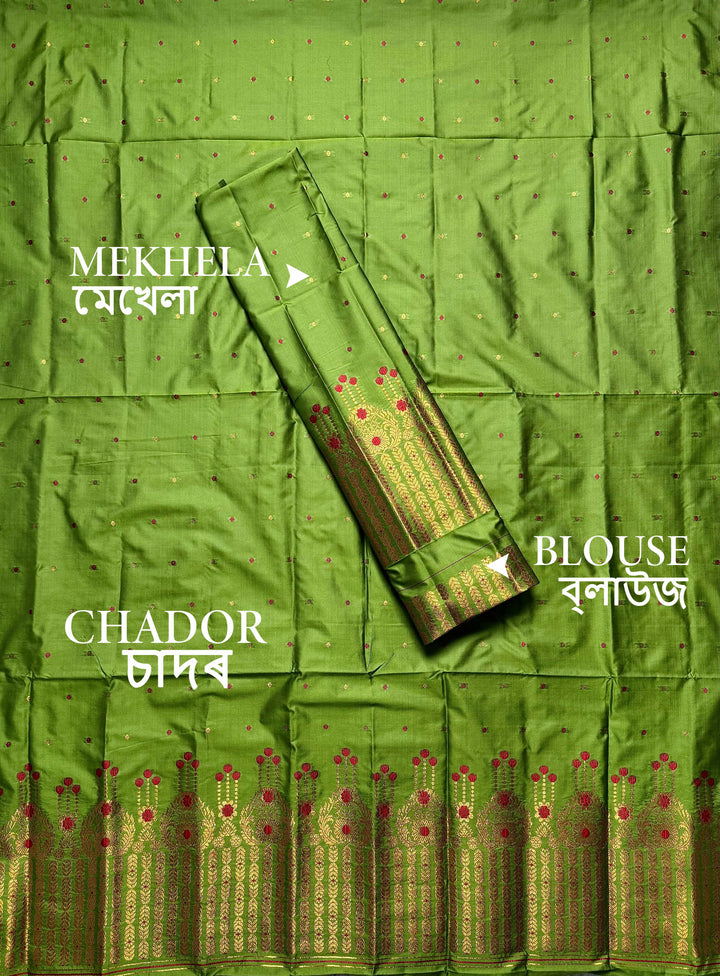 Copper Jari Mix Set Mekhela Sador