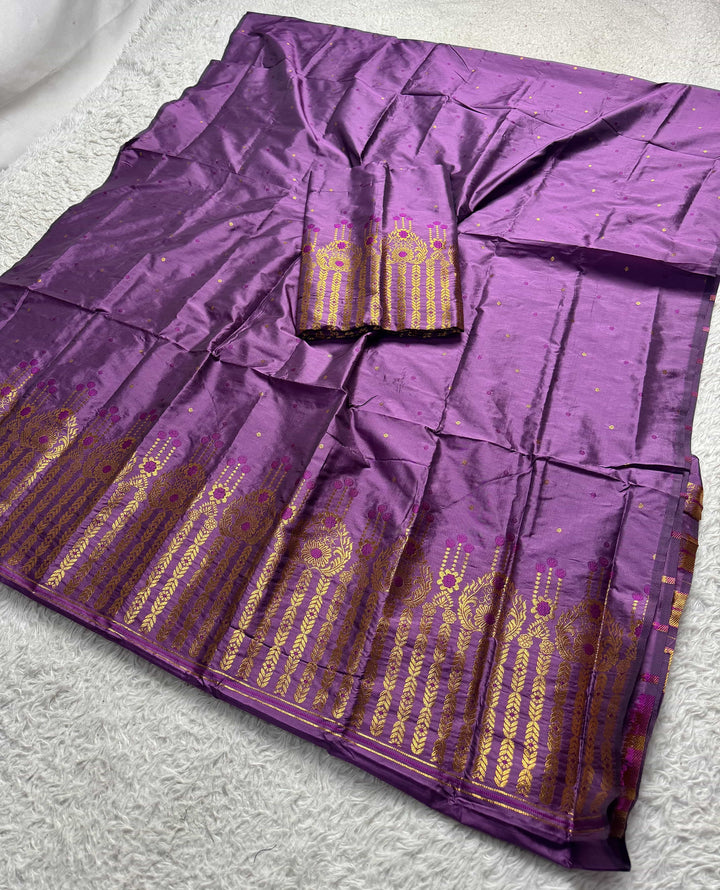 Copper Jari Mix Set Mekhela Sador