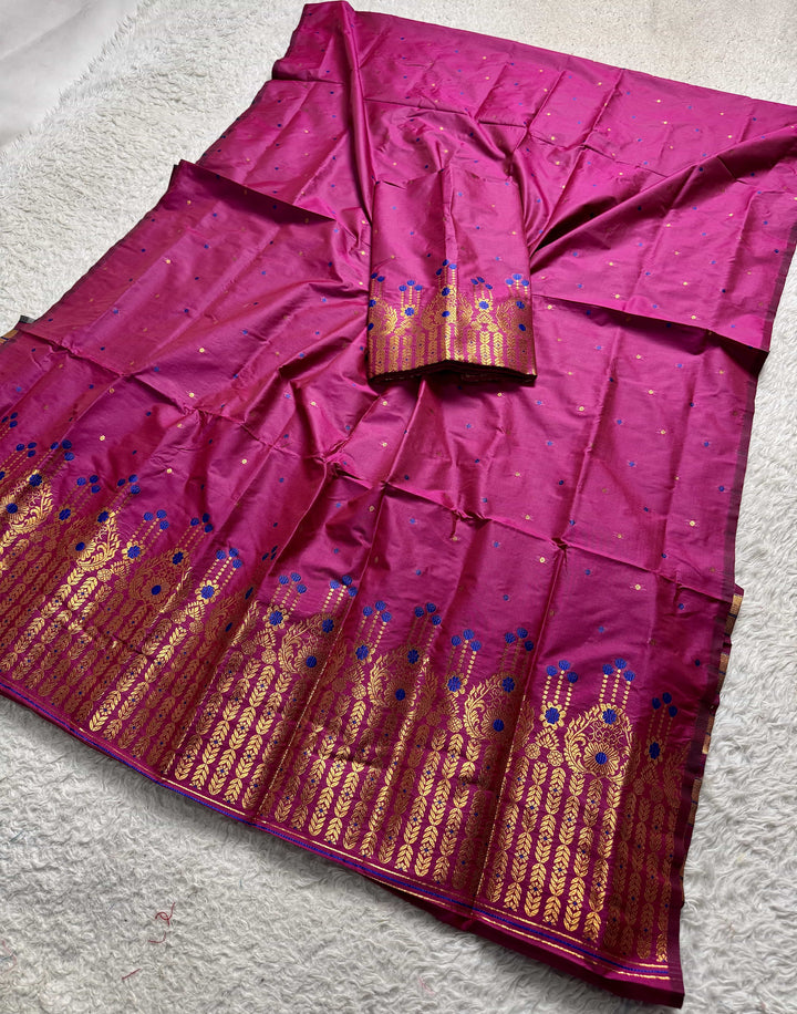 Copper Jari Mix Set Mekhela Sador