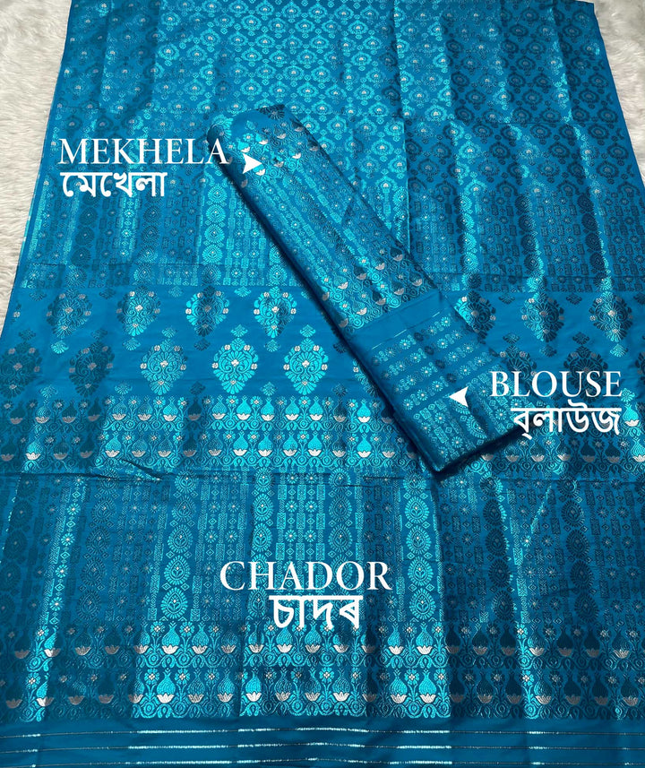 Colouring Jari Mix Set Mekhela Sador