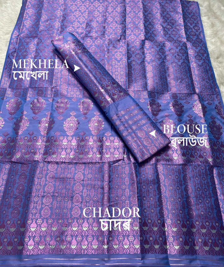 Colouring Jari Mix Set Mekhela Sador
