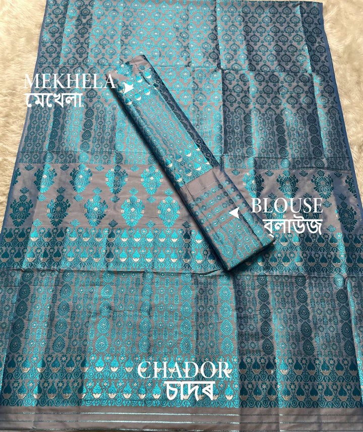 Colouring Jari Mix Set Mekhela Sador