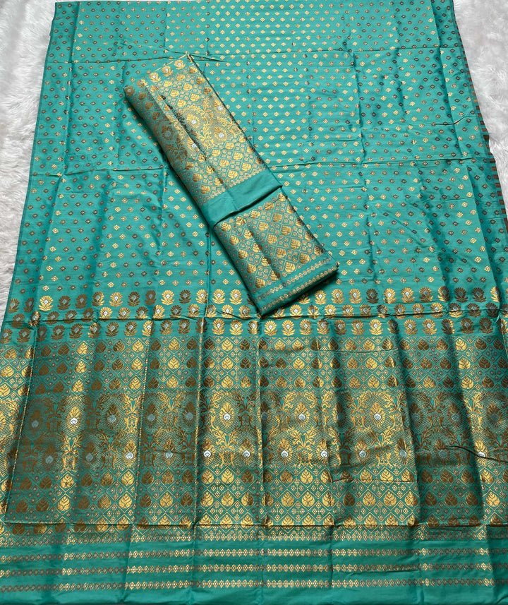 Copper Jari Mix Set Mekhela Sador
