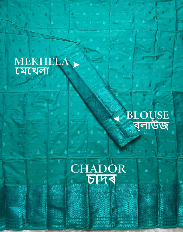 Colouring Jari Mix Set Mekhela Sador