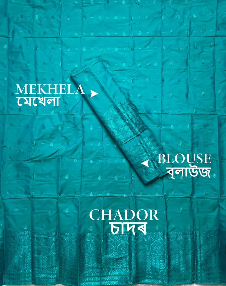 Colouring Jari Mix Set Mekhela Sador