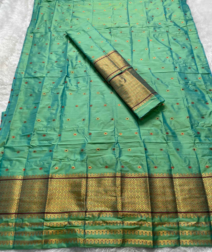 Copper Jari - Dhaga Mina - Mix Set Mekhela Sador